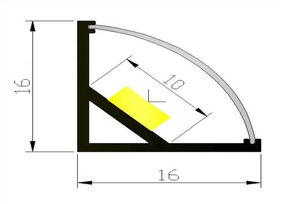 OEM-anodiserende aluminium extrusieprofielen voor LED-strookverlichting ISO9001